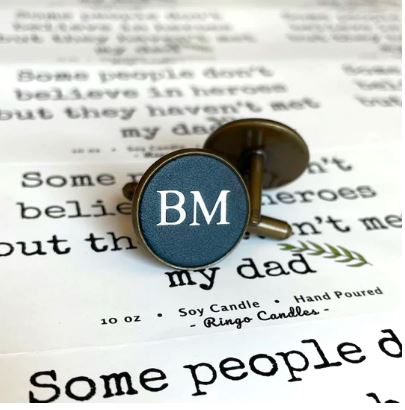 PERSONALIZED STONE CUFFLINKS