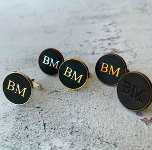 PERSONALIZED STONE CUFFLINKS